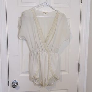 All white romper